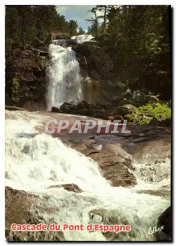 Moderne Karte Environs de Cauterets La Cascade du Pont d'Espagne