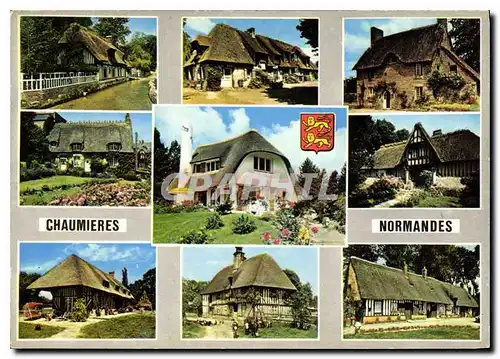 Cartes postales moderne Chaumieres Normandes