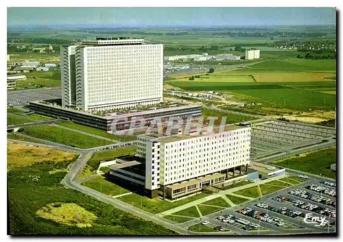 Moderne Karte En Normandie Caen Calvados Le centre Francois Badesse et le centre hospitalier Universitaire