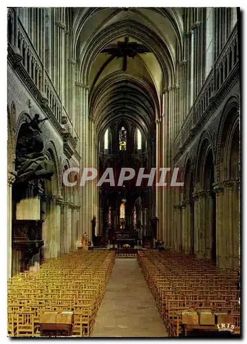 Moderne Karte Bayeux Interieur de la Cathedrale la Nef