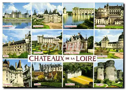 Cartes postales moderne Les Merveilles du val de Loire Ses chateaux