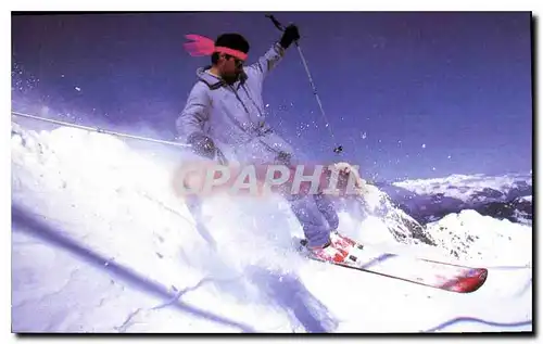 Moderne Karte Plaisir de la neige Ski