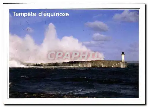 Cartes postales moderne Tempete d'Equinoxe Par quels froids Oceans Phare