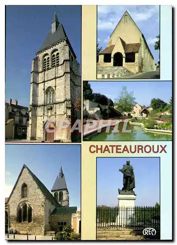 Moderne Karte Chateauroux Indre Eglise Saint Martial