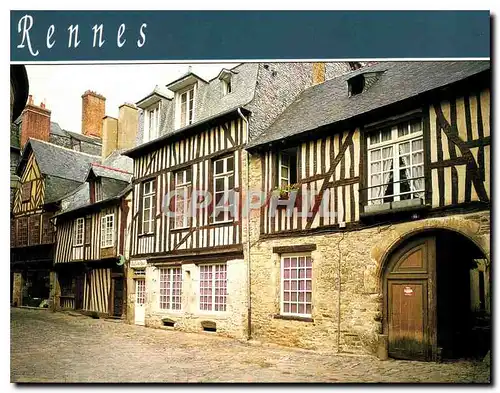 Cartes postales moderne La Bretagne en Couleur Rennes Ille et Vilaine Vieilles maisons a colombage