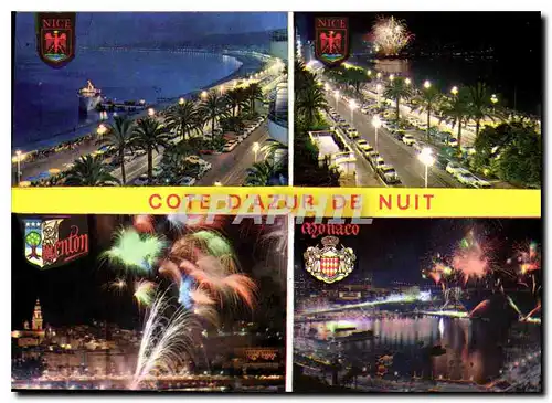 Cartes postales moderne Soleil de la Cote d'Azur Promenade des Anglais le nuit