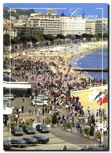 Moderne Karte La Cote d'Azur inoubliable French Riviera Cannes La Croisette pendant le Festival