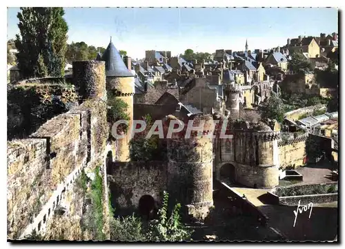 Cartes postales moderne Fougeres Ille et Villaine Le Chateau Porte Notre Dame et la Vile Haute