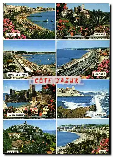 Cartes postales moderne Cote d'Azur French Riviera Les Sites pittoresques de la Cote d'Azur