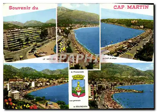 Cartes postales moderne Cote d'Azur Menton Le Cap Martin Vue generale La Promenade Les Plages