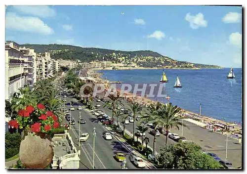 Moderne Karte Nice Cote d'Azur French Riviera La Promenade des Anglais