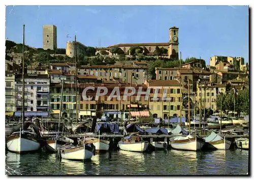 Moderne Karte Cannes Un coin du Port le Quai St Pierre et le Suquet