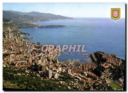 Cartes postales moderne Prinicipaute de Monaco Vue generale de Monaco depuis la Turbie