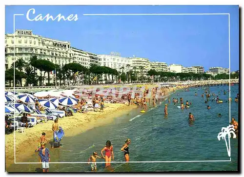 Cartes postales moderne La Cote d'Azur Inoubliable French Riviera Cannes La Plage La Croisette