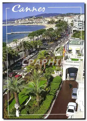 Cartes postales moderne La Cote d'Azur Inoubliable French Riviera Cannes La Croisette au fond le suquet