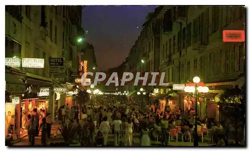 Cartes postales moderne La Cote d'Azur Nice Rue pietonne la nuit