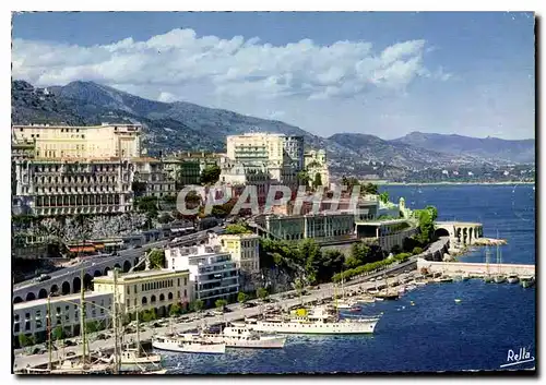 Cartes postales moderne La Principaute de Monaco Monte Carlo et le Port de Monaco