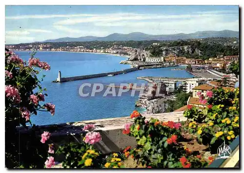 Moderne Karte La Cote d'Azur Nice Vue generale