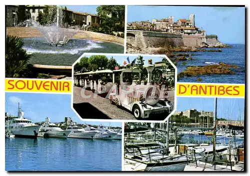 Moderne Karte Cote d'Azur Antibes Le Jardin Public