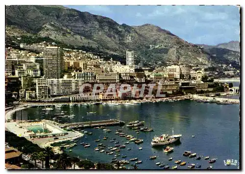 Cartes postales moderne Reflets de la Cote d'Azur Monaco Vue sur le Port et Monte Carlo