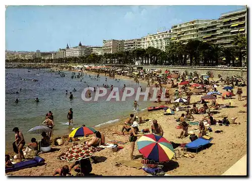 Moderne Karte Cannes La Croissette et ses Plages