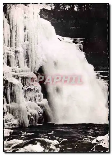 Moderne Karte Frontiere Franco Suisse Villers le Lac Le Saut du Doubs en hiver