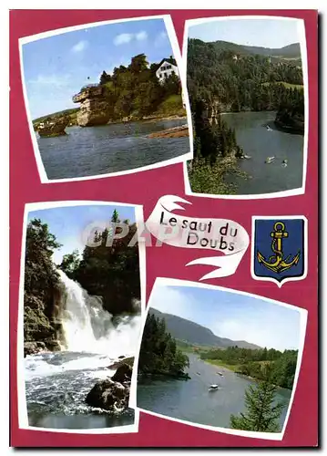 Cartes postales moderne Frontiere Franco Suisse Villers le Lac Les Bassins et le Saut du Doubs