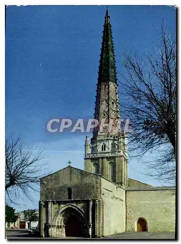 Moderne Karte Ile de Re Eglise Saint Etienne d'Ars en Re