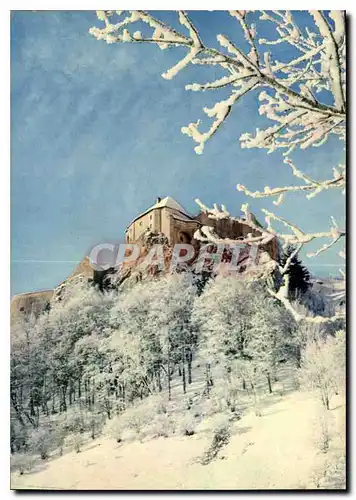 Cartes postales moderne La Franche Comte Sous la neige Le Chateau de Joux