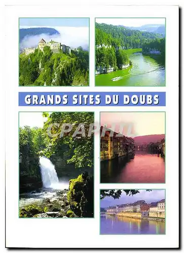 Cartes postales moderne Grands Sites Du Doubs Franche Comte Le Chateau de Joux Les bassins du Doubs