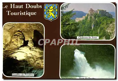 Cartes postales moderne Le Haut Doubs Touristique Gouffre de Poudrey Chateau de Joux Saut du Doubs