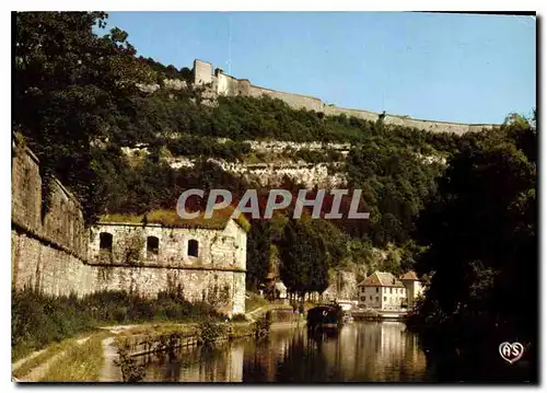 Moderne Karte La Franche Comte Pittoresque Besancon La Gare d'eau