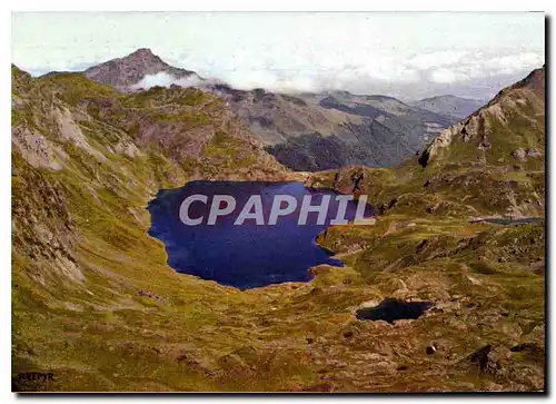 Moderne Karte Les Pyrenees Pic du Midi Le Lac Blue