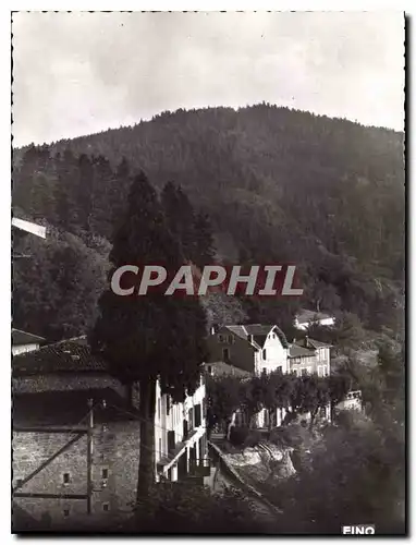 Moderne Karte La Louvesc Ardeche Paysage sur le Mont Chaix le Grand Hotel et l'Hotel des Genets