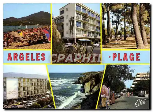 Moderne Karte La Cote Vermeille Argeles Plage Pyrenees Orientales