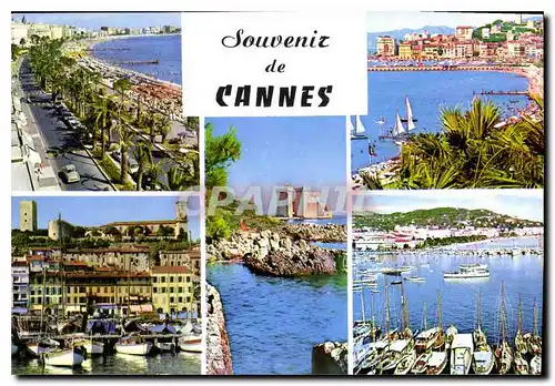 Moderne Karte Souvenir de Cannes