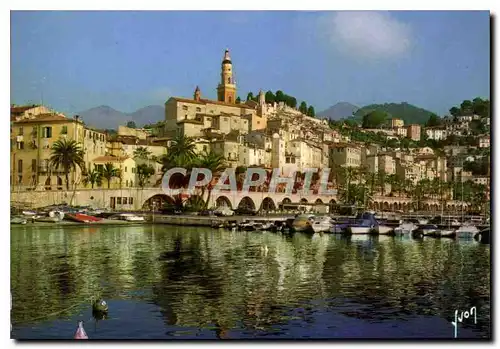 Cartes postales moderne La Cote d'Azur Menton Le Port et la Vieille ville