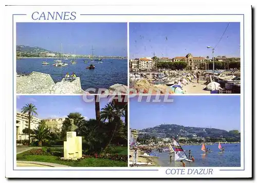 Cartes postales moderne La Cote d'Azur Cannes La Baie de Cannes l'esplanade Georges Pompidou