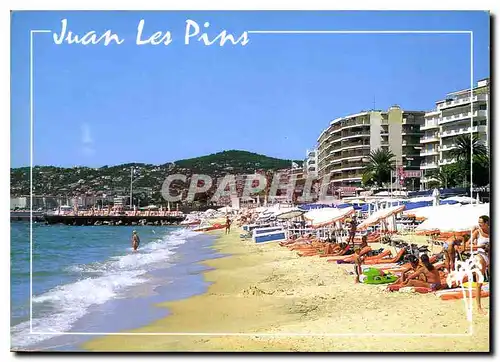 Moderne Karte La Cote d'Azur Inoubliable French Riviera Juan les Pins La Plage