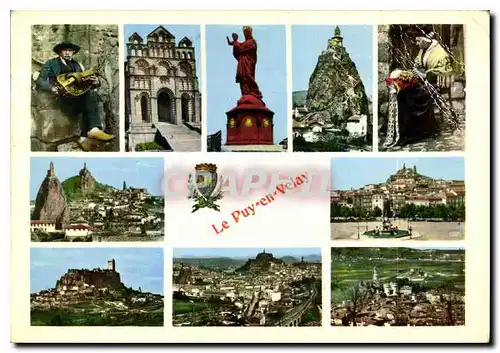 Cartes postales moderne Souvenir d'Une Visite au Puy Haute Loire Joueur de Vieille Montee de la Cathedrale