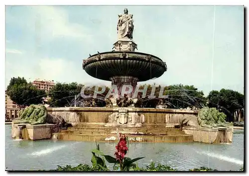 Moderne Karte La Cite du Roy Rene Aix en Provence La Fontaine de la Rotonde