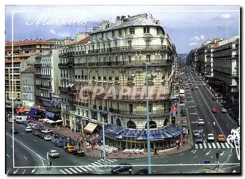 Moderne Karte Marseille Rue de la Republique et quai du Port