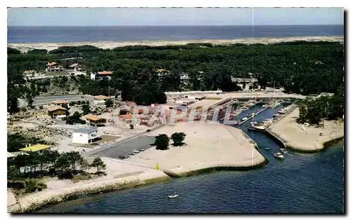 Cartes postales moderne Bassin d'Arcachon Le Cap Ferret vue aerienne Le port de la Vigne et l'Ocean
