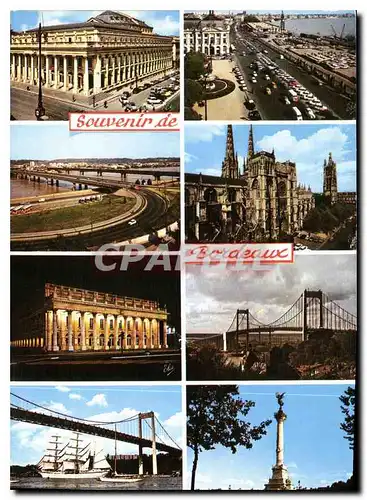 Cartes postales moderne Bordeaux de gouche a droite