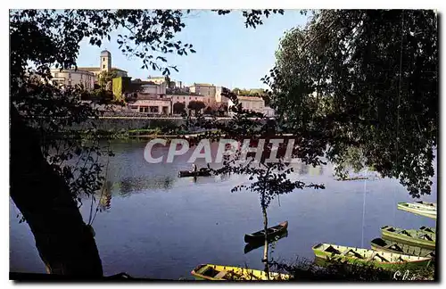 Moderne Karte Castillon la Bataille Gironde Vue generale sur la ville