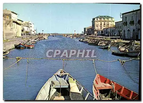 Moderne Karte Marseillan Herault Vur sur le port de plaisance