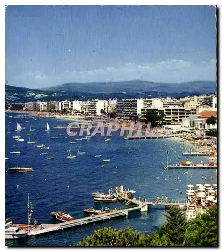 Moderne Karte La Cote d'Azur Juan Les Pins Vue d'ensemble prise de l'Hotel Belles Rives