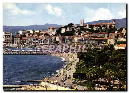 Moderne Karte La Cote d'Azur Cannes Le Port etle Suquet