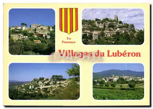 Moderne Karte Grands Sites de Provence Les villages du Luberon Ansous Saignon Lourmarin Bonnieux