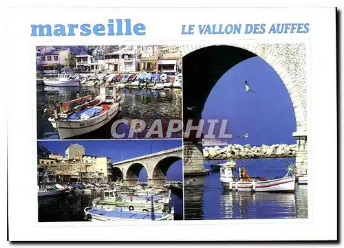 Moderne Karte Marseille Bouches du Rhone France Le Vallon des Auffes